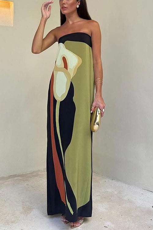 Boho Maxikleid Damen Schulterfrei – Luftiges Sommerkleid Elegant